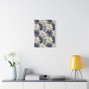 Nocturnal Bloom Pattern 003 - 18 in x 24 in Matte Canvas, Stretched, 1.25 in