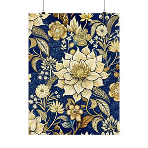 Folk Floral Pattern, Indonesian Inspired 01 - 18 in x 24 in Matte Poster