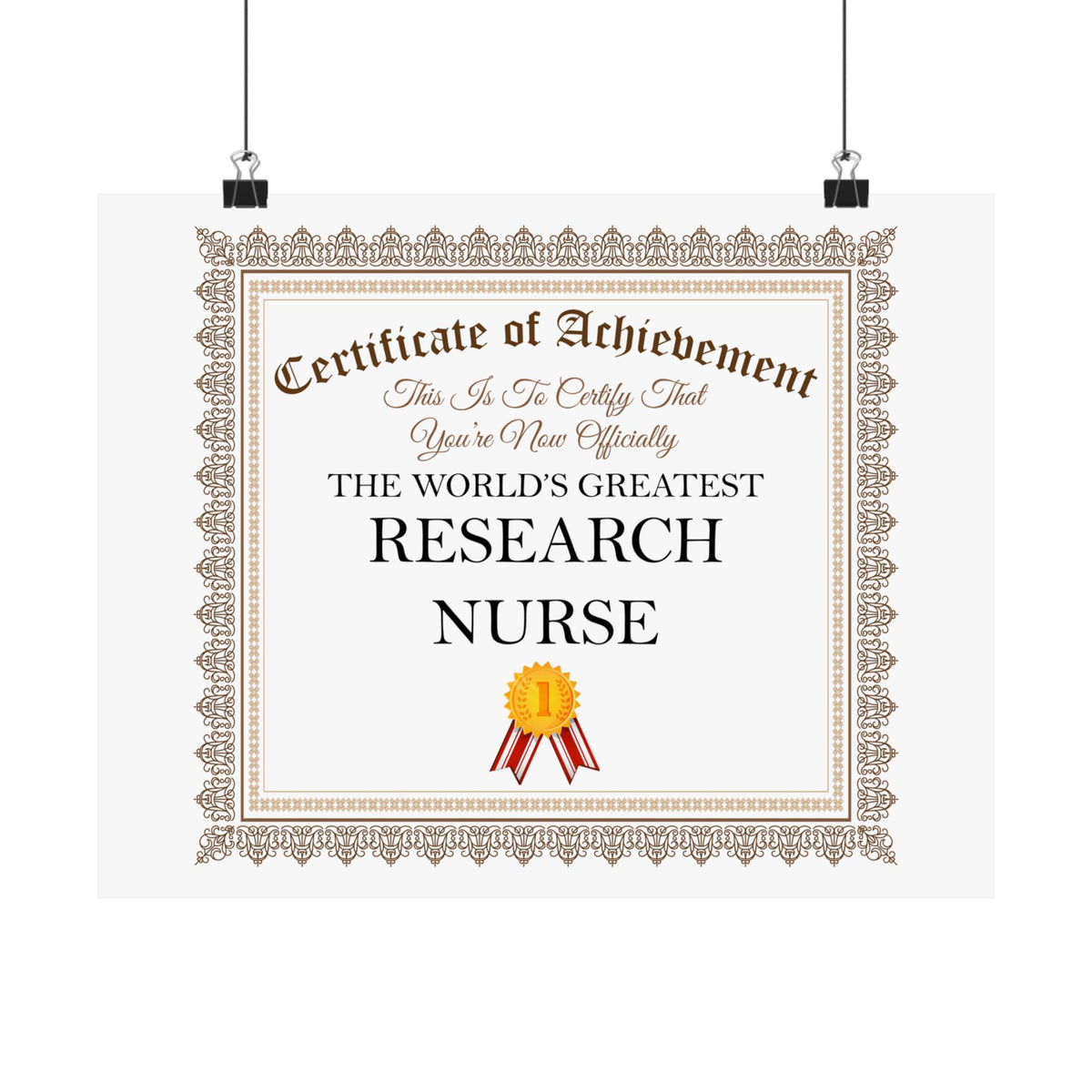 World's Greatest Research Nurse - 14 in x 11 in Matte Poster