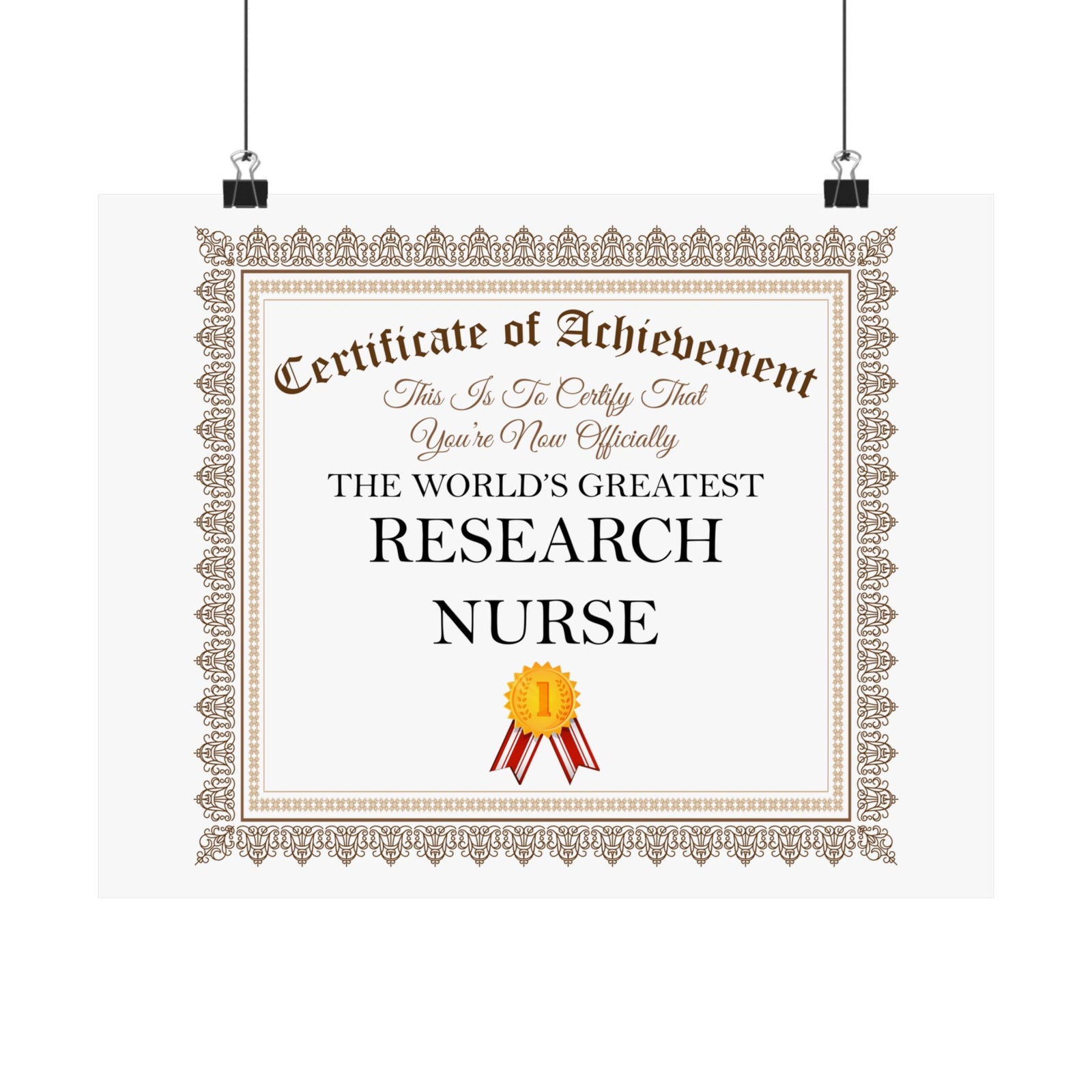 World's Greatest Research Nurse - 14 in x 11 in Matte Poster