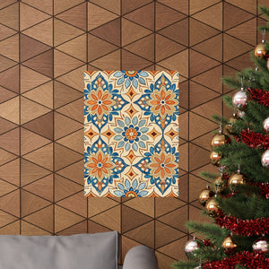 Folk Floral Pattern, Moroccan Inspired 08 - 18 in x 24 in Matte Poster