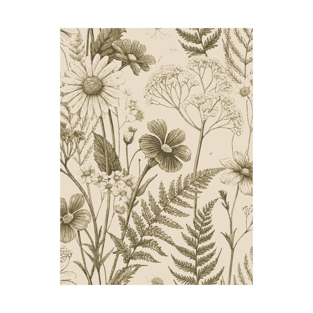 Wildflowers Pattern 126 - 18 in x 24 in Matte Poster