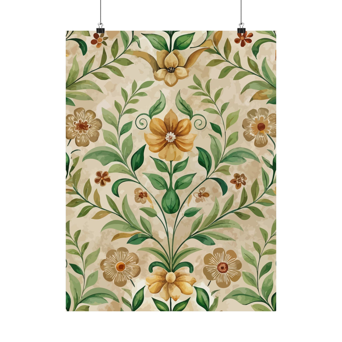 Folk Floral Pattern, Armenian Inspired 01 - 18 in x 24 in Matte Poster