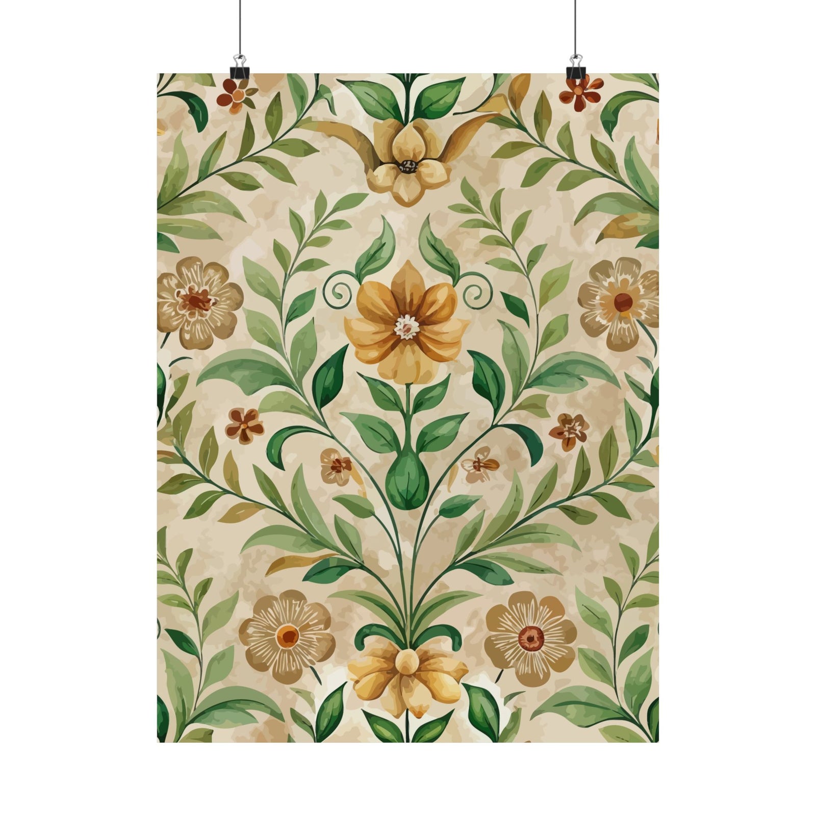 Folk Floral Pattern, Armenian Inspired 01 - 18 in x 24 in Matte Poster