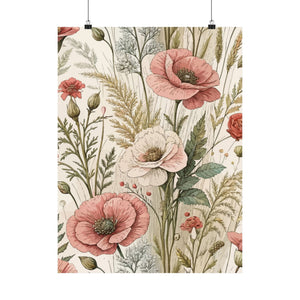 Wildflowers Pattern 177 - 18 in x 24 in Matte Poster