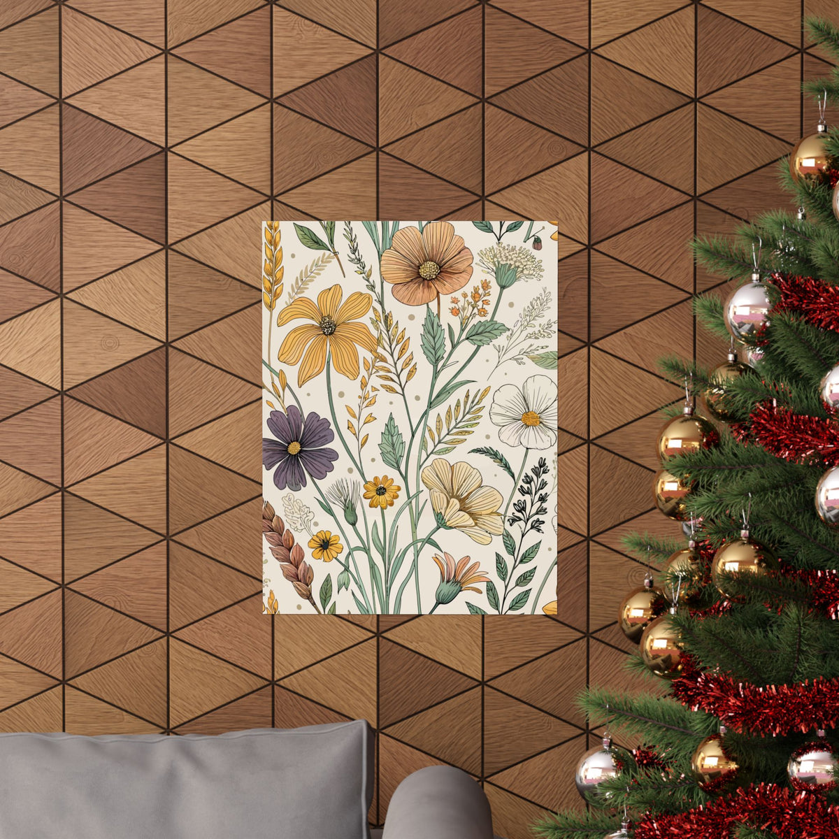 Wildflowers Pattern 002 - 18 in x 24 in Matte Poster