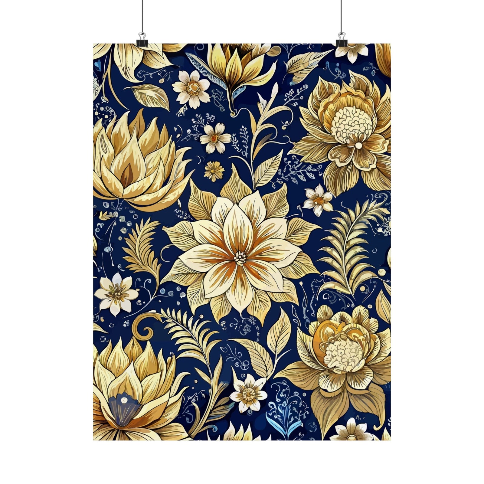 Folk Floral Pattern, Indonesian Inspired 02 - 18 in x 24 in Matte Poster