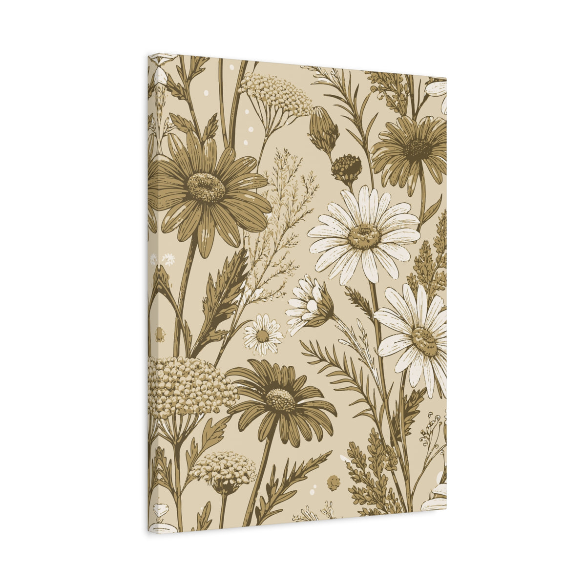 Wildflowers Pattern 014 - 18 in x 24 in Matte Canvas, Stretched, 1.25 in