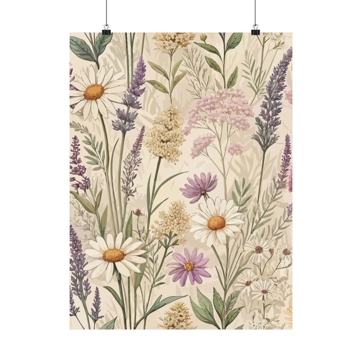 Wildflowers Pattern 148 - 18 in x 24 in Matte Poster