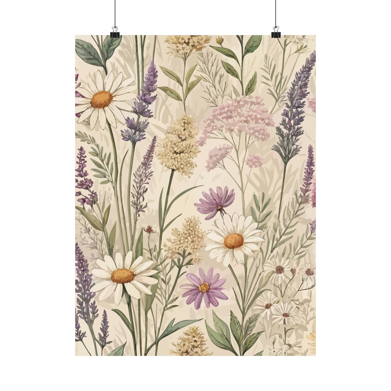 Wildflowers Pattern 148 - 18 in x 24 in Matte Poster