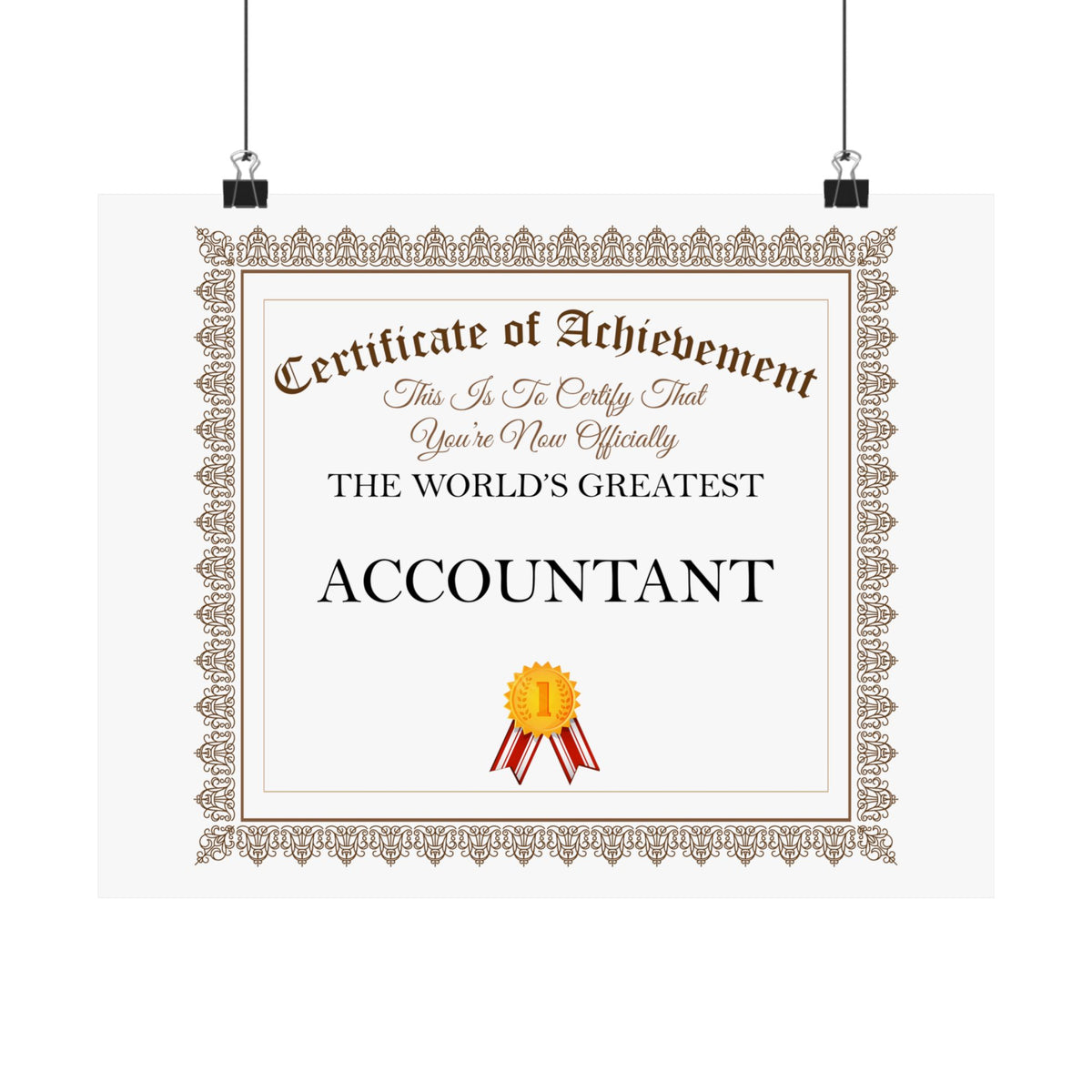 World's Greatest Accountant - 14 in x 11 in Matte Poster