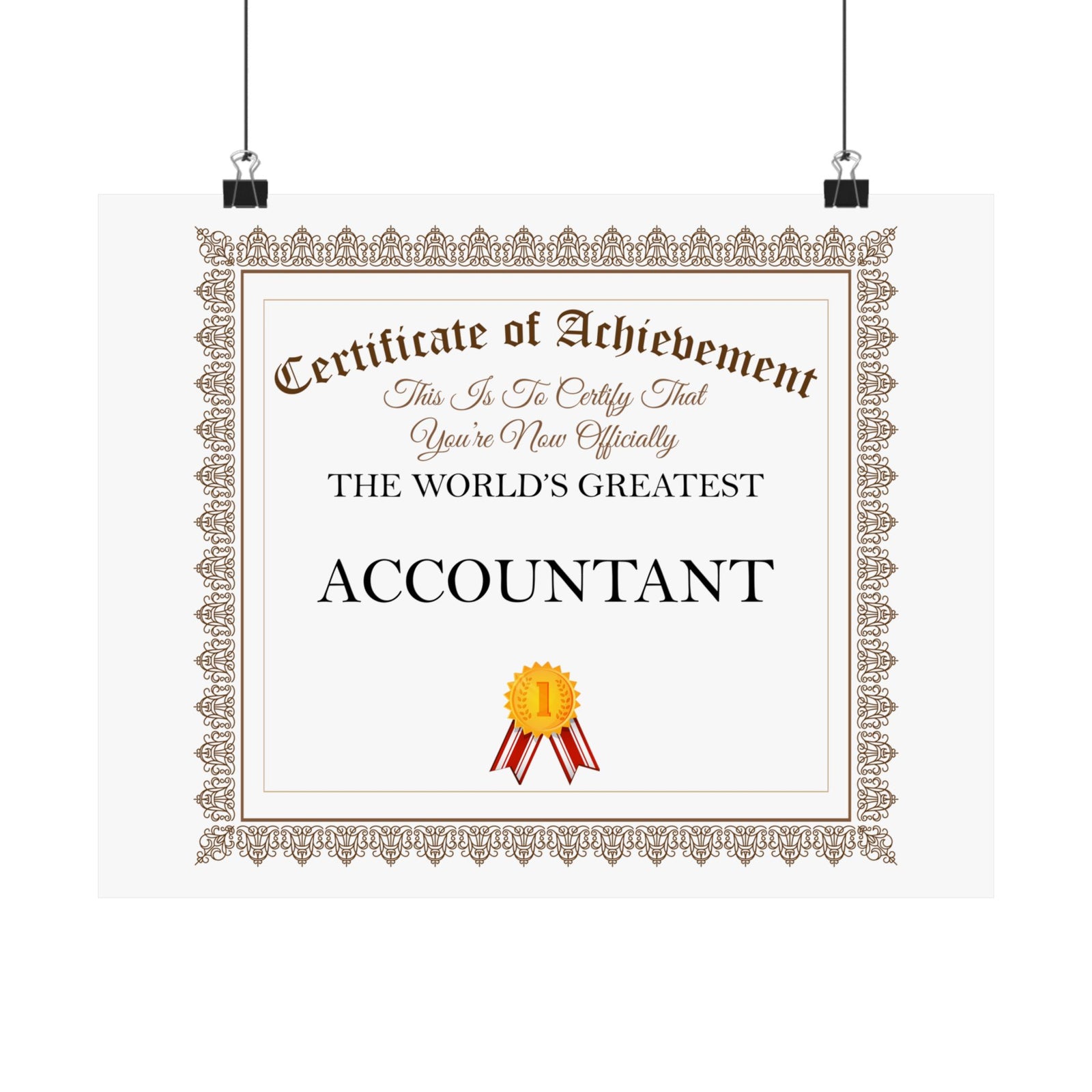 World's Greatest Accountant - 14 in x 11 in Matte Poster