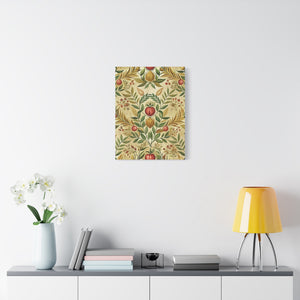 Folk Floral Pattern, Greek Inspired 02 - 18 in x 24 in Matte Canvas, Stretched, 1.25 in