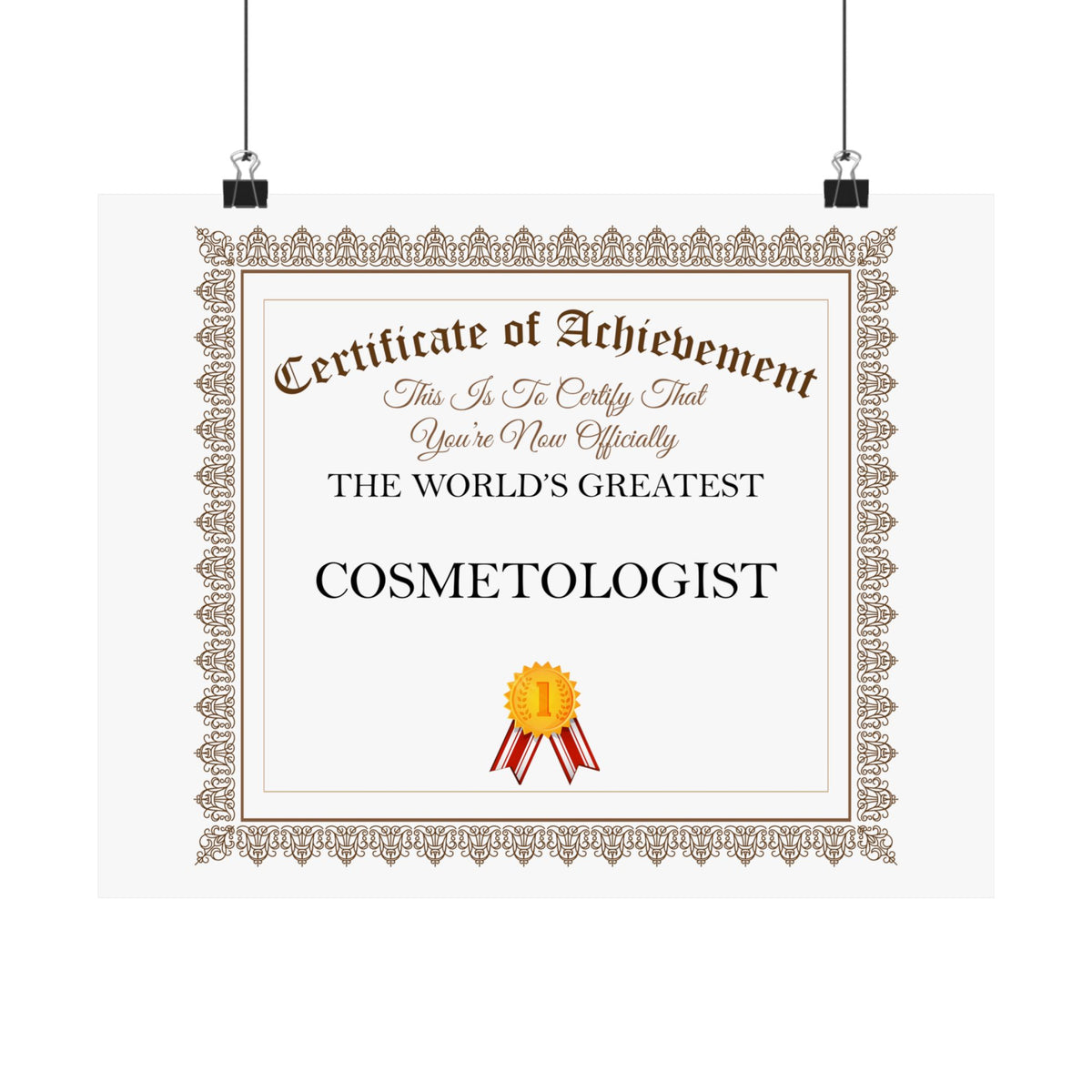 World's Greatest Cosmetologist - 14 in x 11 in Matte Poster