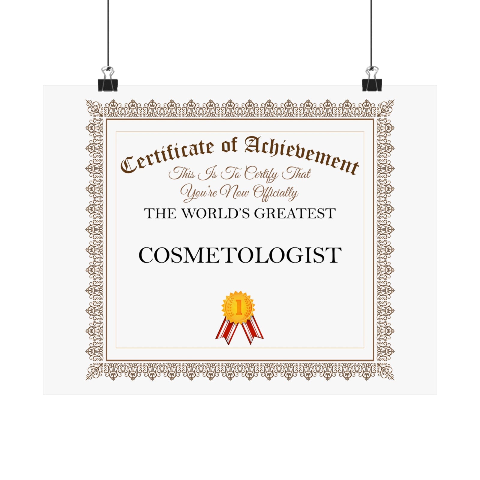 World's Greatest Cosmetologist - 14 in x 11 in Matte Poster