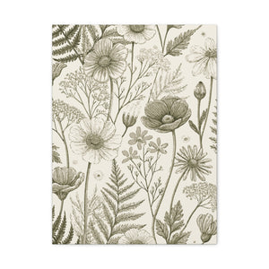 Wildflowers Pattern 149 - 18 in x 24 in Matte Canvas, Stretched, 1.25 in