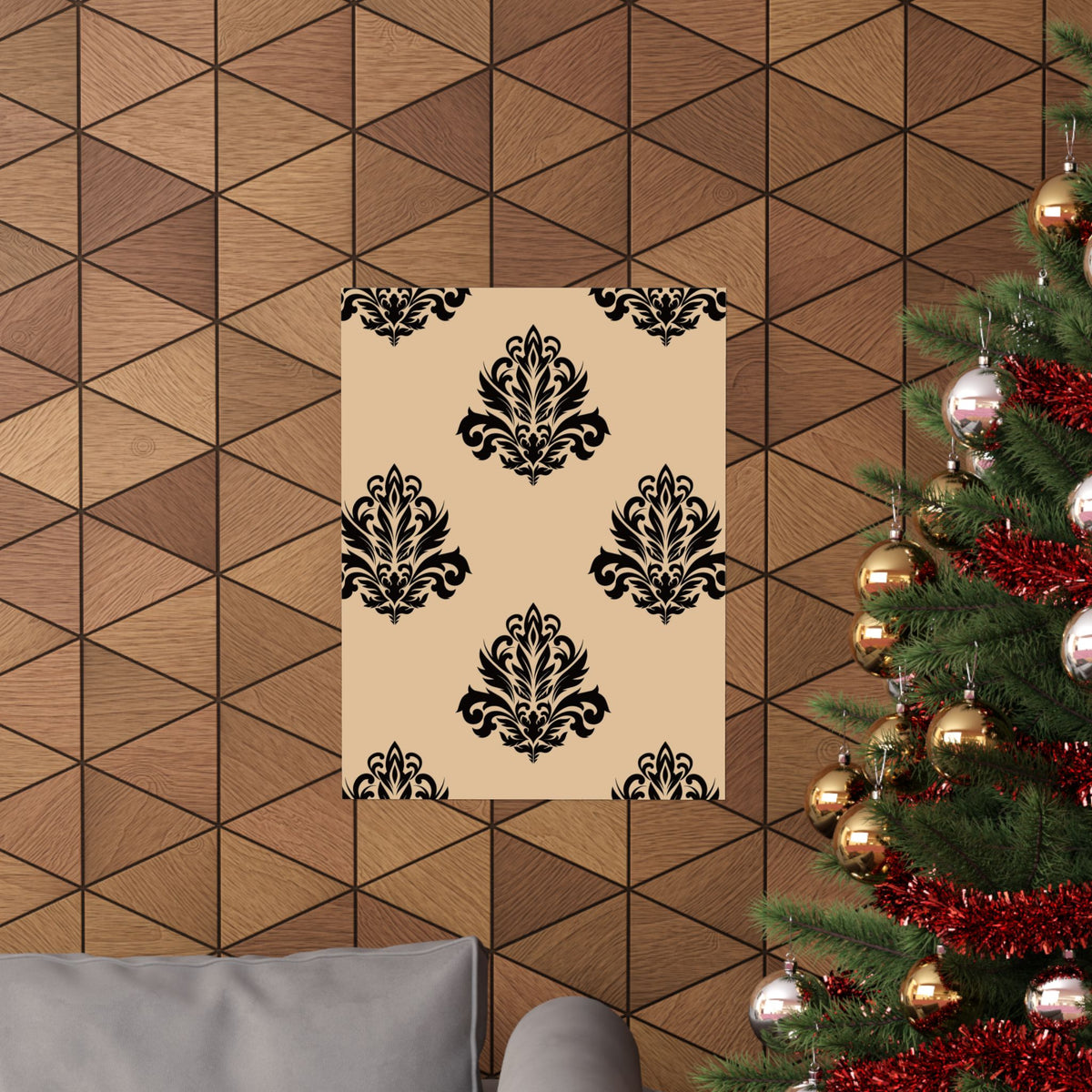 Damask Pattern 028 - 18 in x 24 in Matte Poster