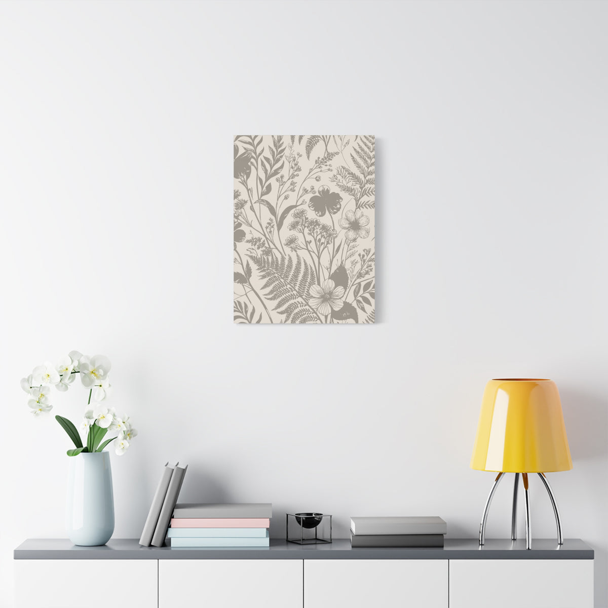 Wildflowers Pattern 087 - 18 in x 24 in Matte Canvas, Stretched, 1.25 in