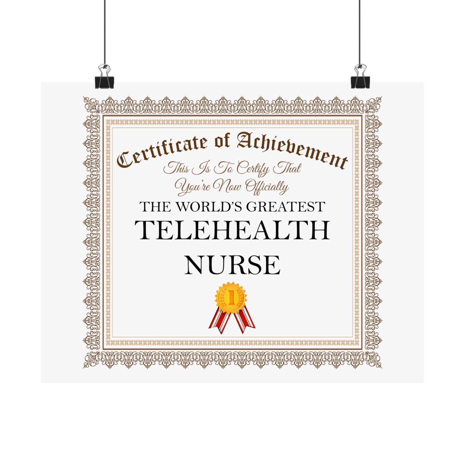World's Greatest Telehealth Nurse - 14 in x 11 in Matte Poster