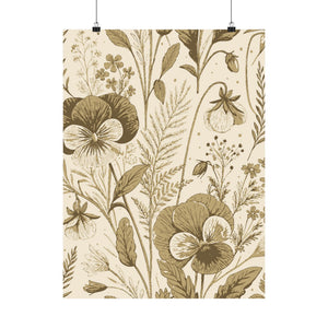 Wildflowers Pattern 009 - 18 in x 24 in Matte Poster