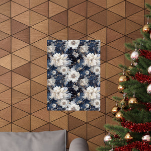 Nocturnal Bloom Pattern 002 - 18 in x 24 in Matte Poster