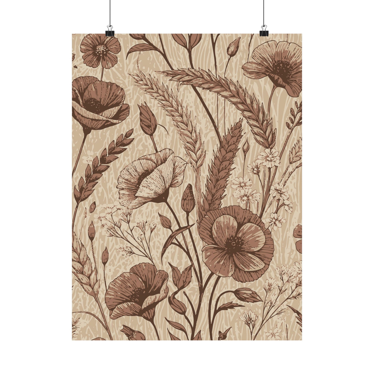 Wildflowers Pattern 093 - 18 in x 24 in Matte Poster