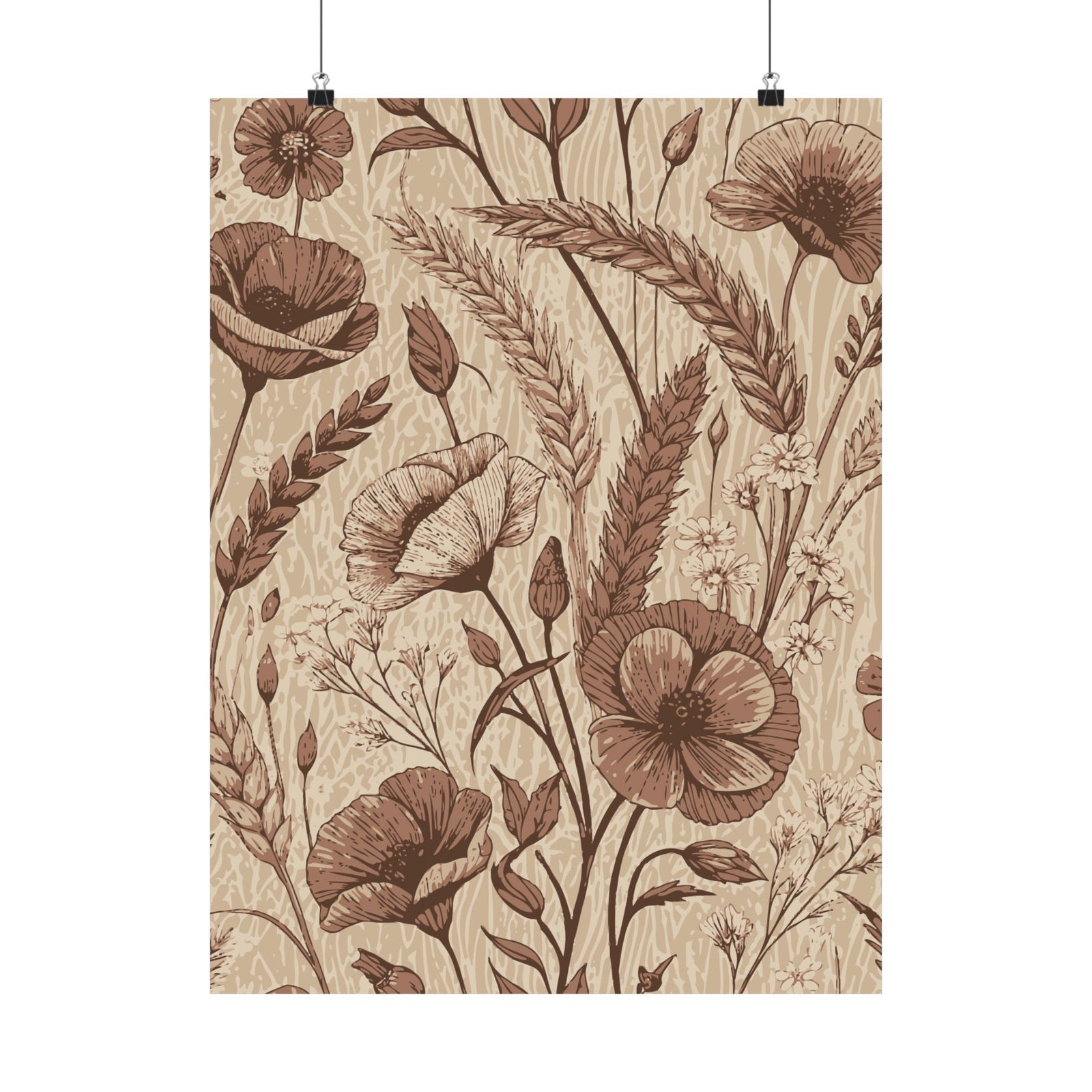 Wildflowers Pattern 093 - 18 in x 24 in Matte Poster