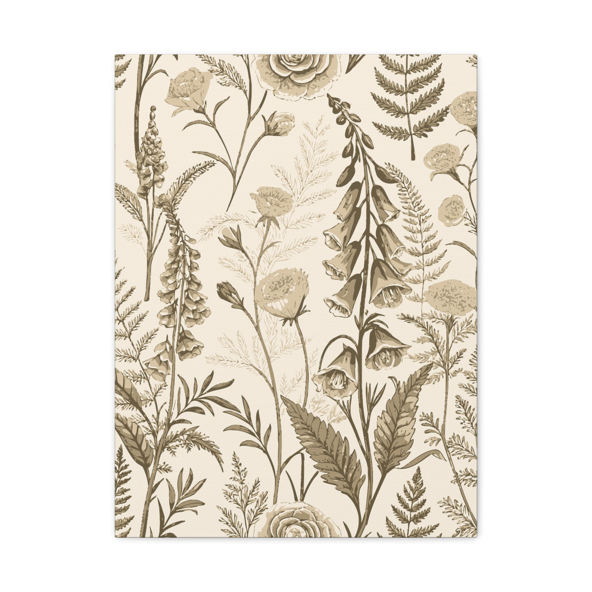 Wildflowers Pattern 083 - 18 in x 24 in Matte Canvas, Stretched, 1.25 in