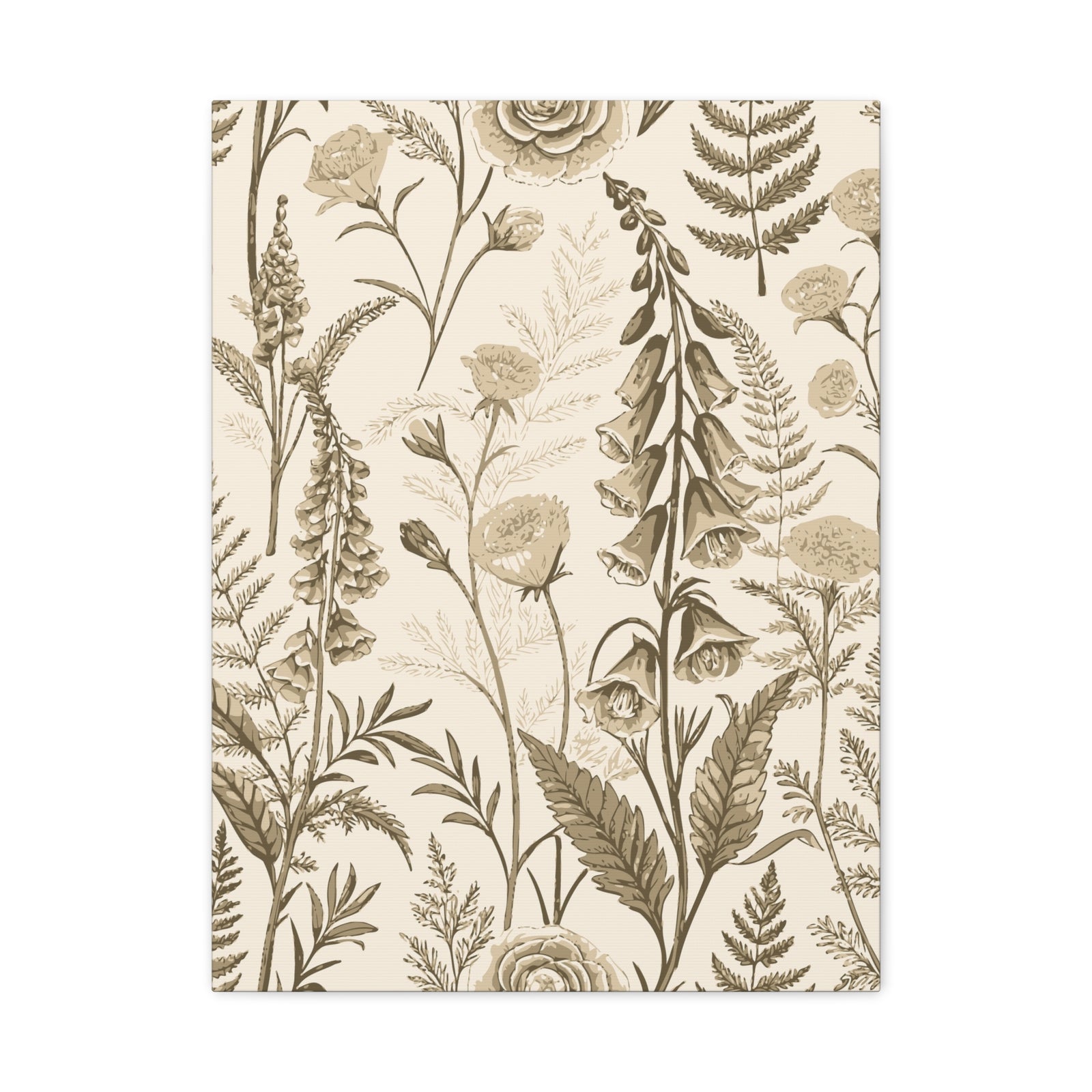 Wildflowers Pattern 083 - 18 in x 24 in Matte Canvas, Stretched, 1.25 in