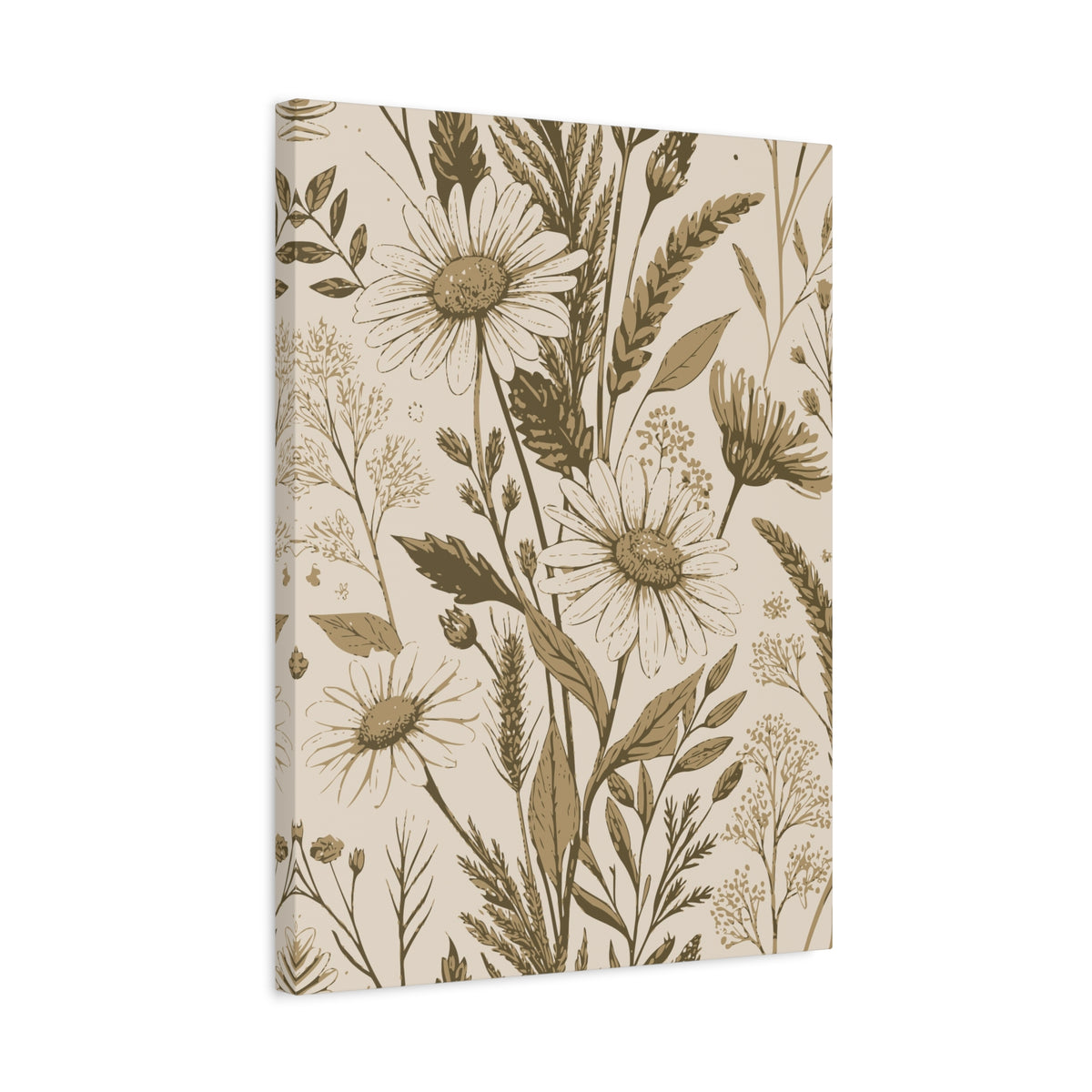 Wildflowers Pattern 011 - 18 in x 24 in Matte Canvas, Stretched, 1.25 in