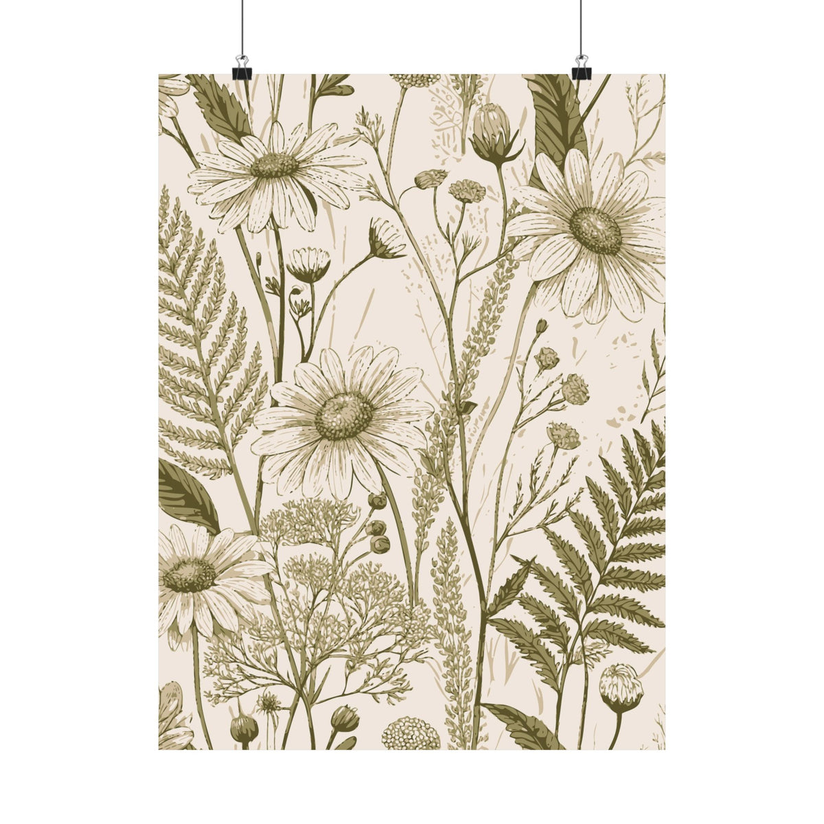 Wildflowers Pattern 086 - 18 in x 24 in Matte Poster