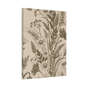 Wildflowers Pattern 133 - 18 in x 24 in Matte Canvas, Stretched, 1.25 in