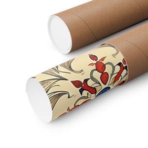 Folk Floral Pattern, Moroccan Inspired 07 - 18 in x 24 in Matte Poster