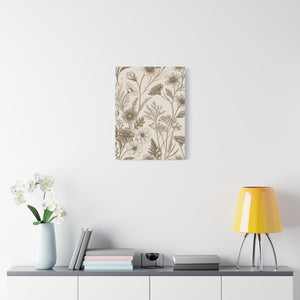 Wildflowers Pattern 100 - 18 in x 24 in Matte Canvas, Stretched, 1.25 in