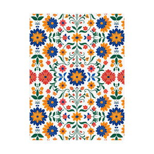 Mexican Floral Fiesta Pattern 016 - 18 in x 24 in Matte Poster