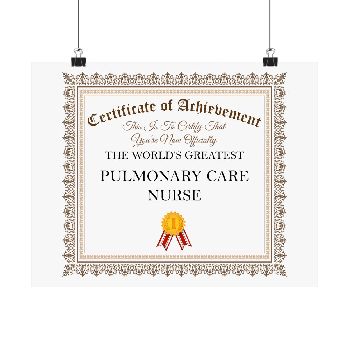World's Greatest Pulmonary Care Nurse - 14 in x 11 in Matte Poster