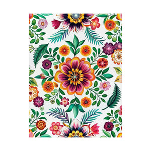 Folk Floral Pattern, Mexican Inspired 01 - 18 in x 24 in Matte Poster