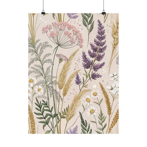 Wildflowers Pattern 145 - 18 in x 24 in Matte Poster