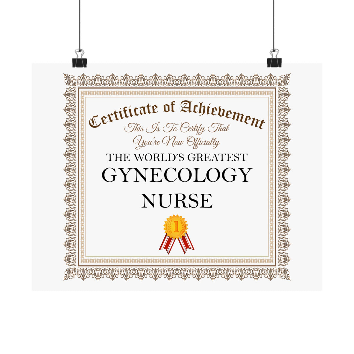 World's Greatest Gynecology Nurse - 14 in x 11 in Matte Poster