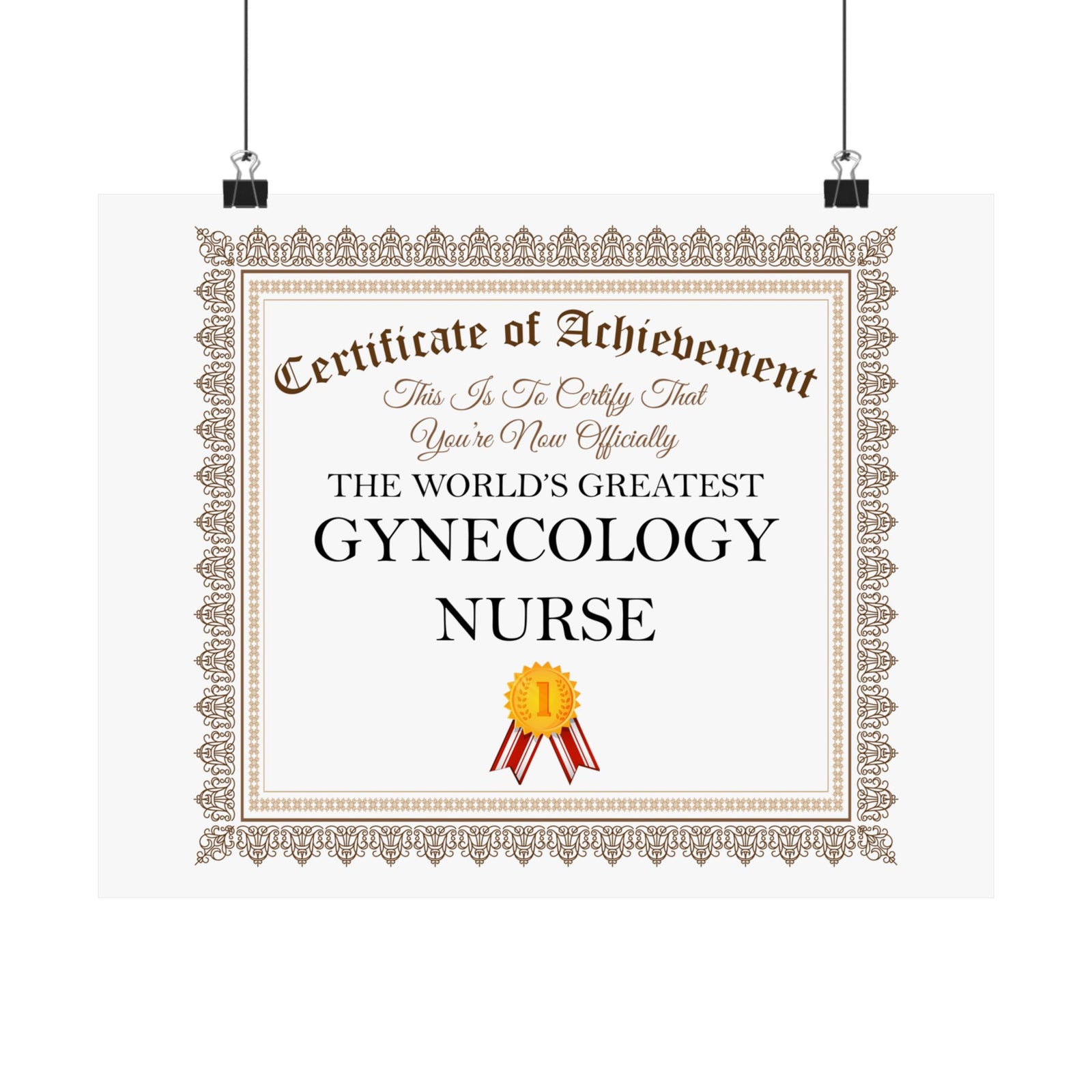 World's Greatest Gynecology Nurse - 14 in x 11 in Matte Poster