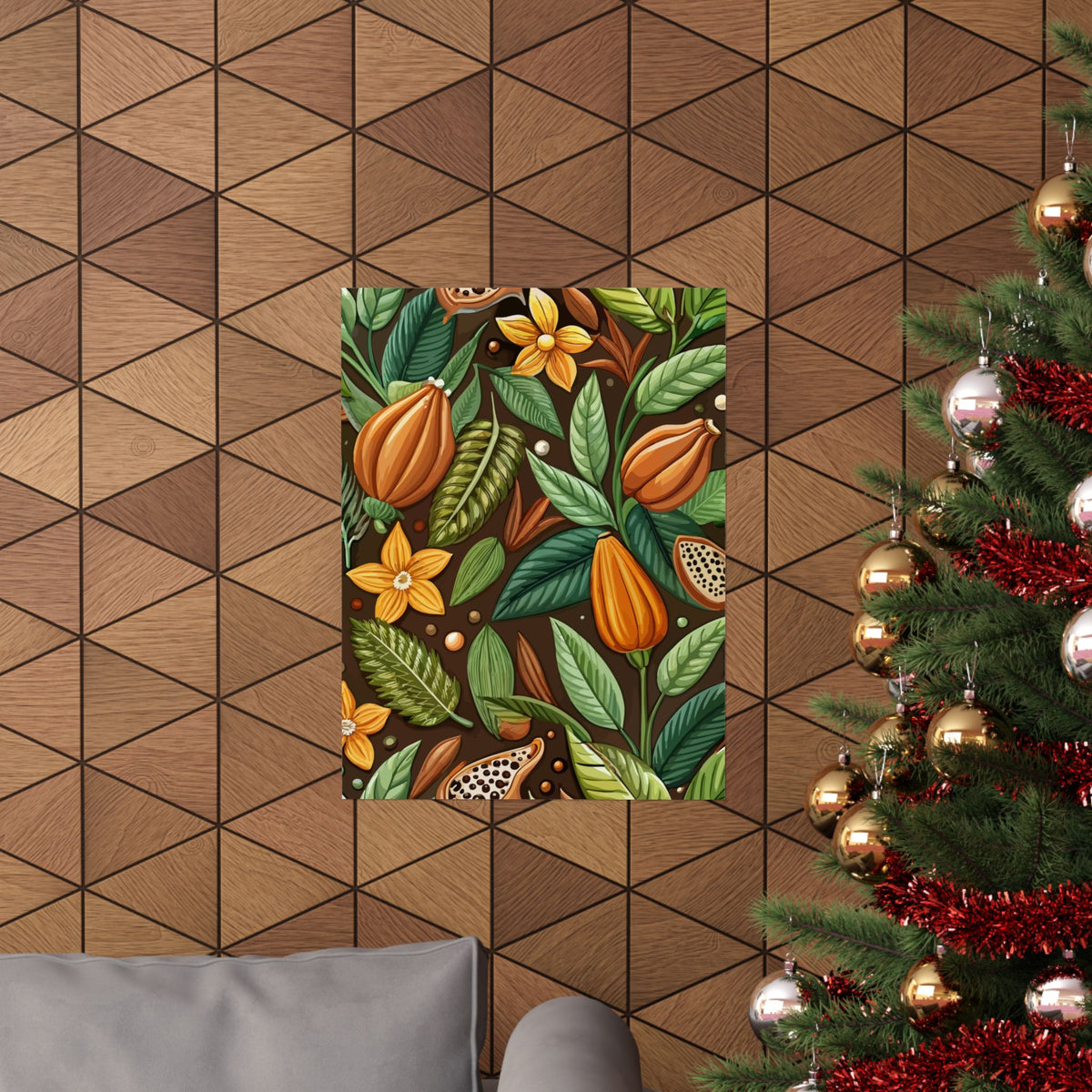 Folk Floral Pattern, Mayan Inspired 02 - 18 in x 24 in Matte Poster