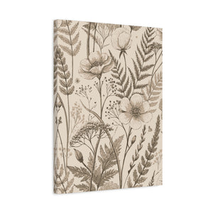 Wildflowers Pattern 051 - 18 in x 24 in Matte Canvas, Stretched, 1.25 in