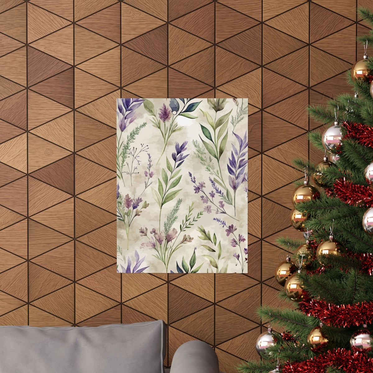 Folk Floral Pattern, French Inspired 01 - 18 in x 24 in Matte Poster