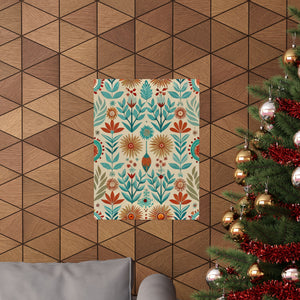 Folk Floral Pattern, Native American Inspired 04 - 18 in x 24 in Matte Poster