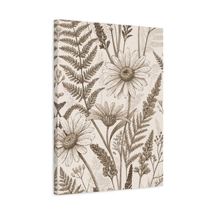 Wildflowers Pattern 176 - 18 in x 24 in Matte Canvas, Stretched, 1.25 in