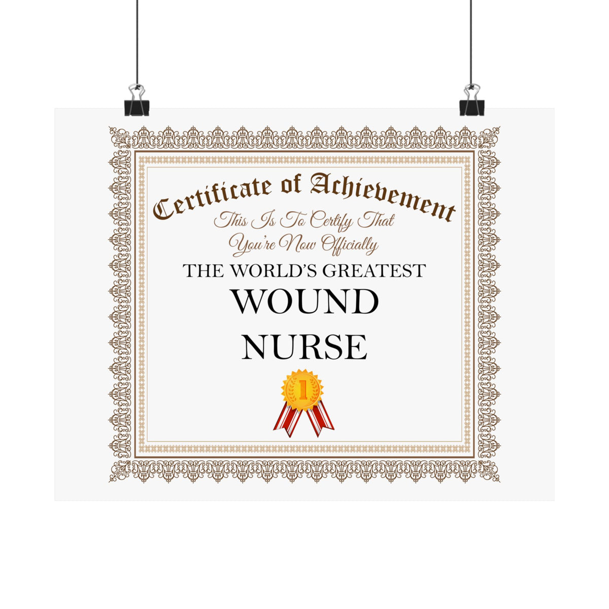 World's Greatest Wound Nurse - 14 in x 11 in Matte Poster