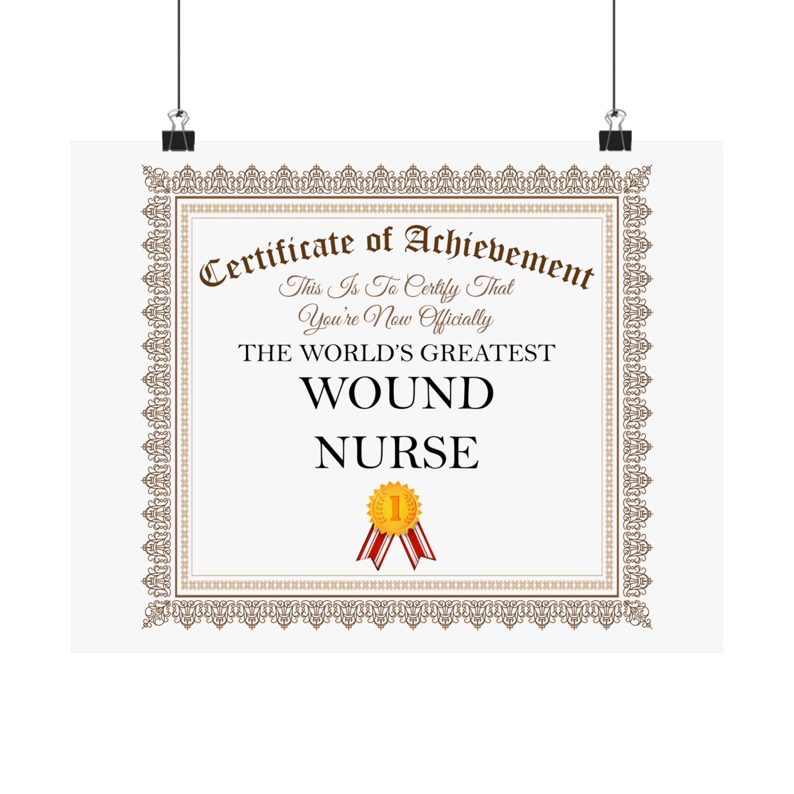 World's Greatest Wound Nurse - 14 in x 11 in Matte Poster