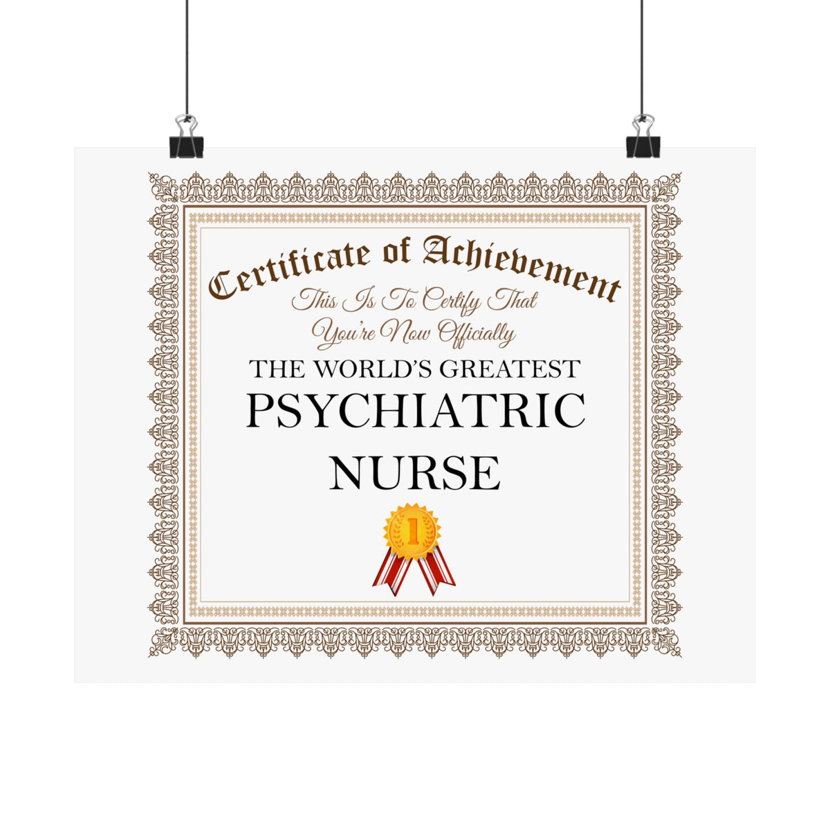 World's Greatest Psychiatric Nurse - 14 in x 11 in Matte Poster