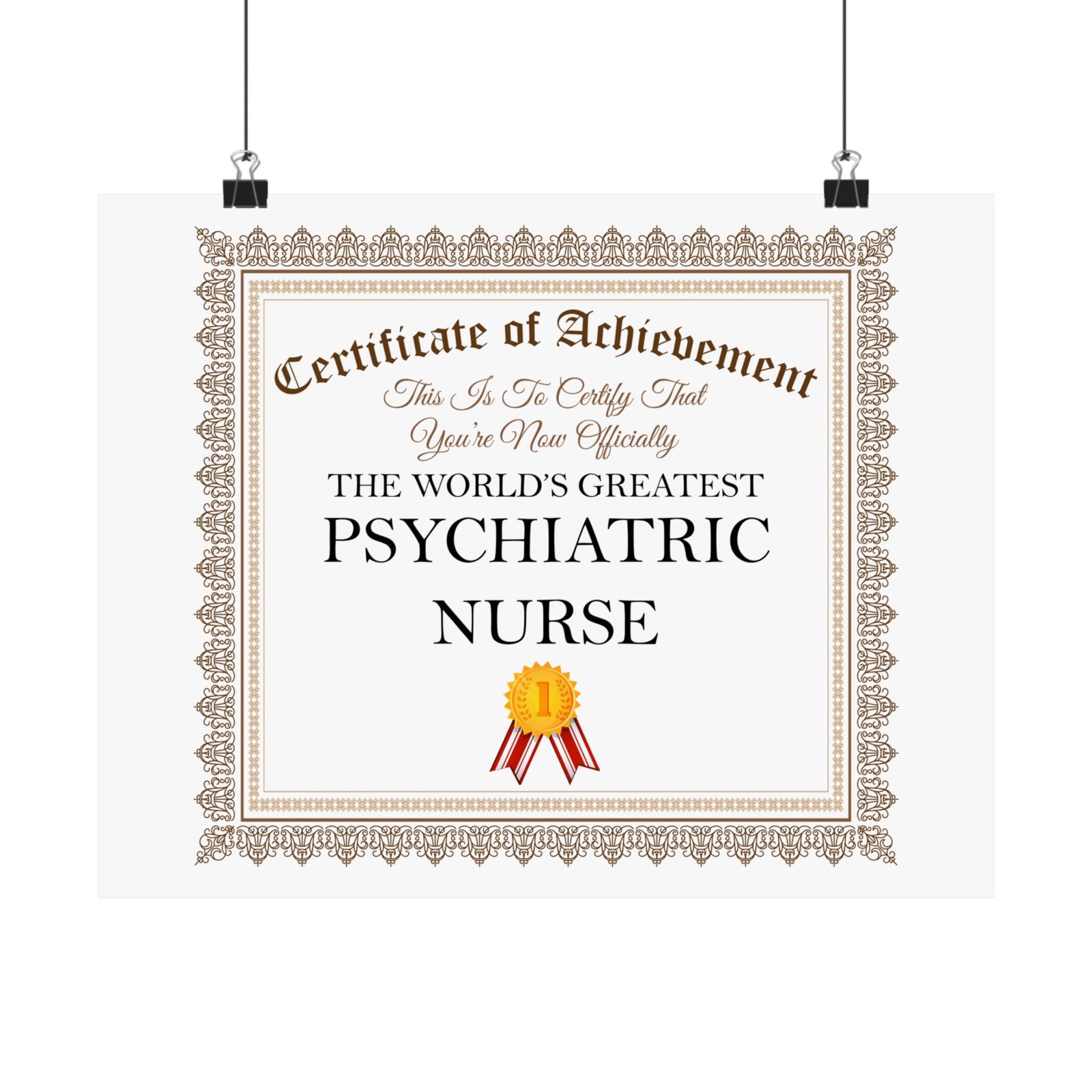World's Greatest Psychiatric Nurse - 14 in x 11 in Matte Poster