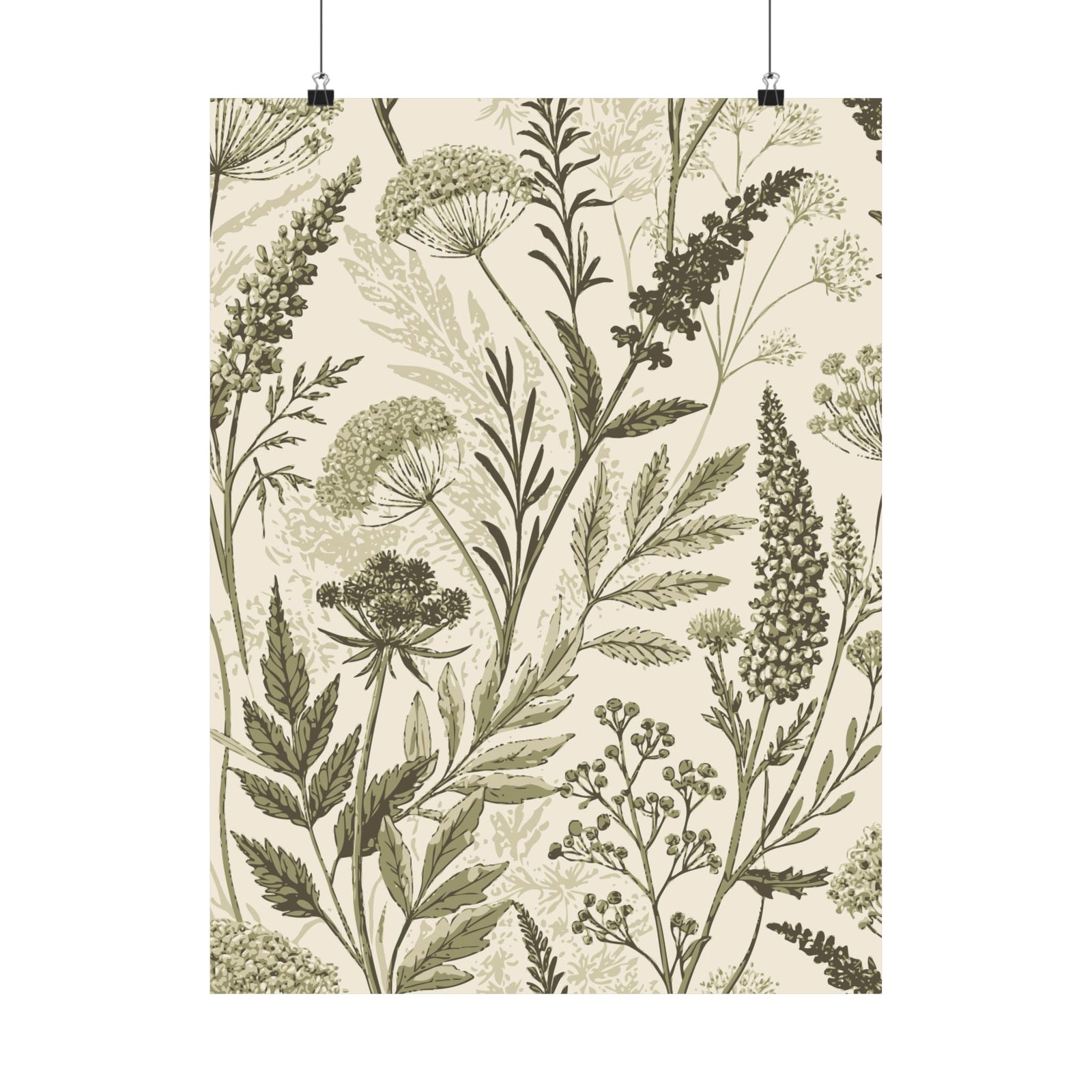 Wildflowers Pattern 114 - 18 in x 24 in Matte Poster
